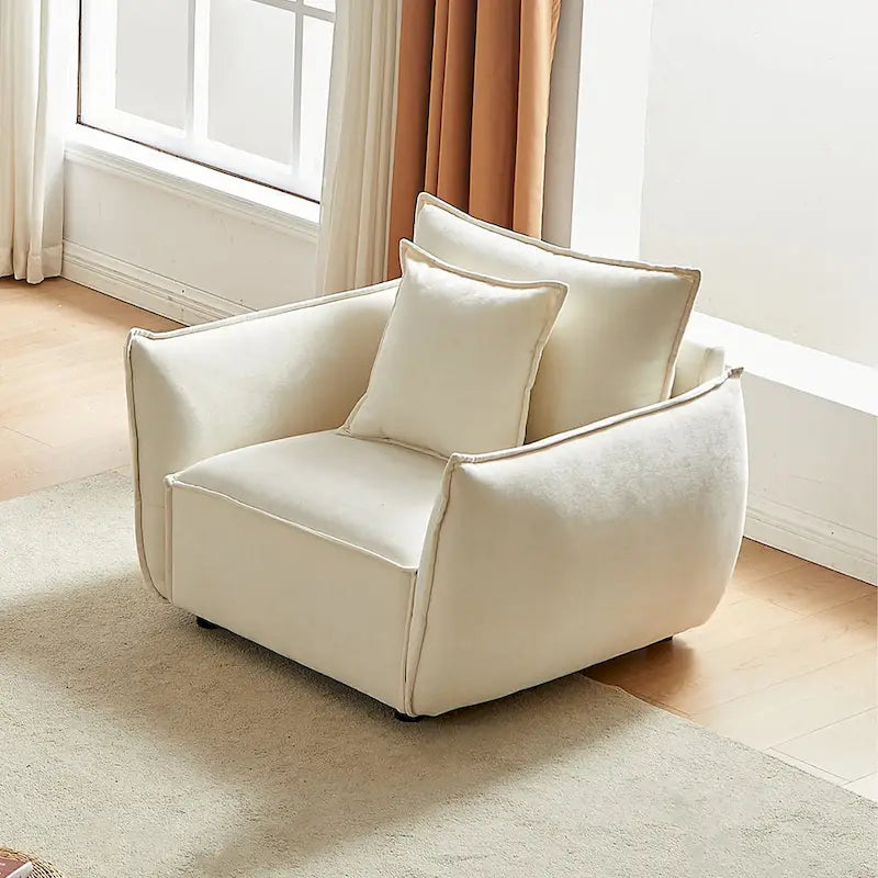 44 Upholstered Arm Chair with Pillows