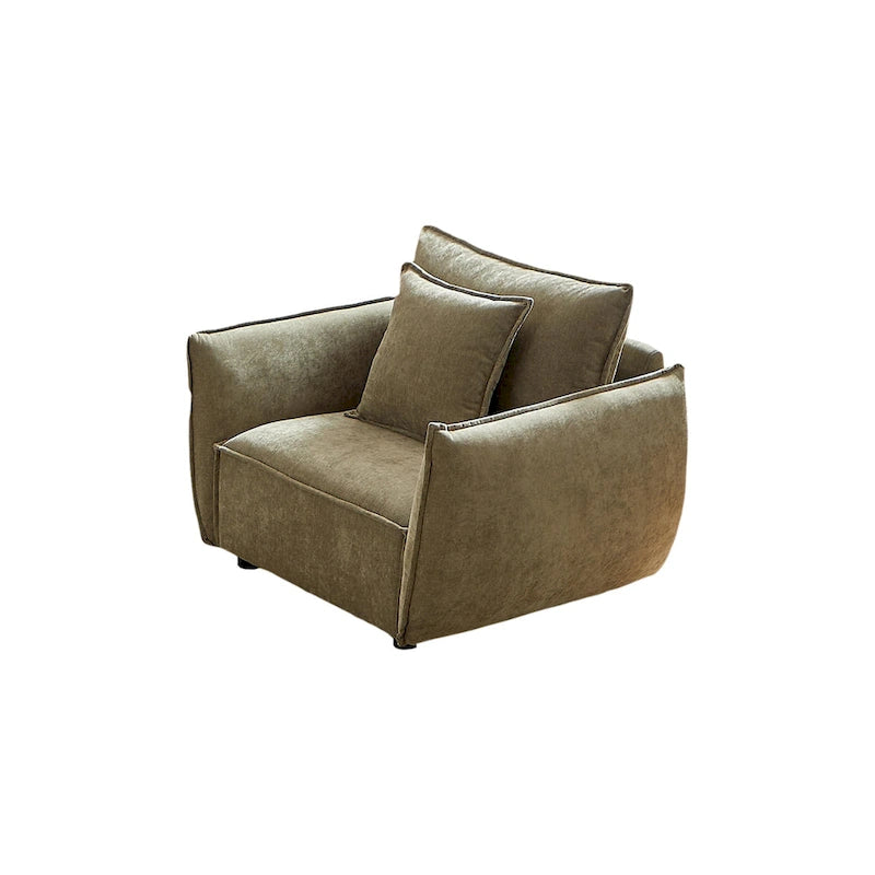 Fauteuil rembourré avec coussins 44