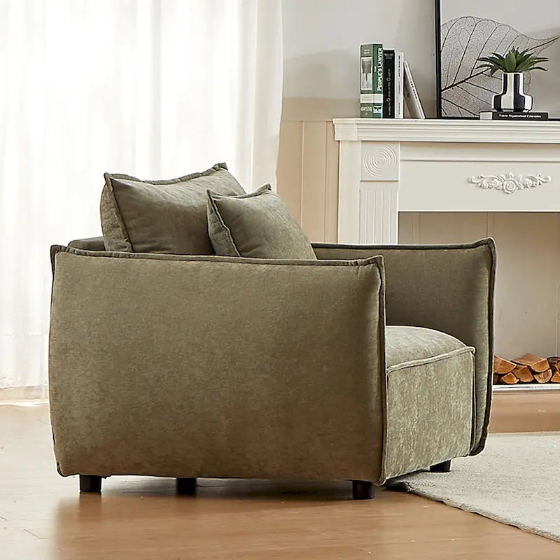 Fauteuil rembourré avec coussins 44