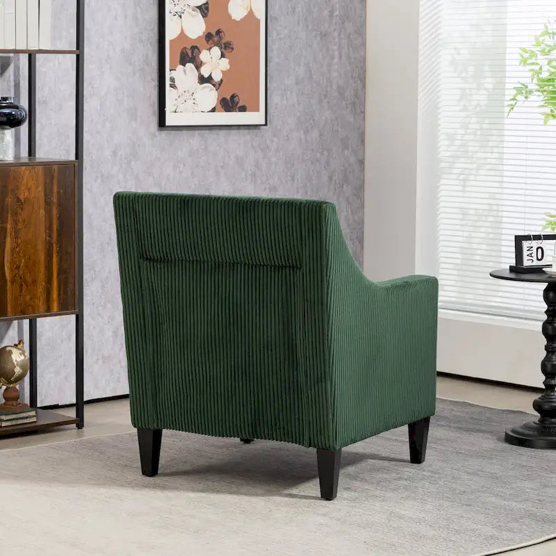 Fauteuil Emerald Modern 26.8 avec pieds en bois d'hévéa