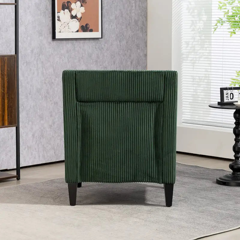 Fauteuil Emerald Modern 26.8 avec pieds en bois d'hévéa