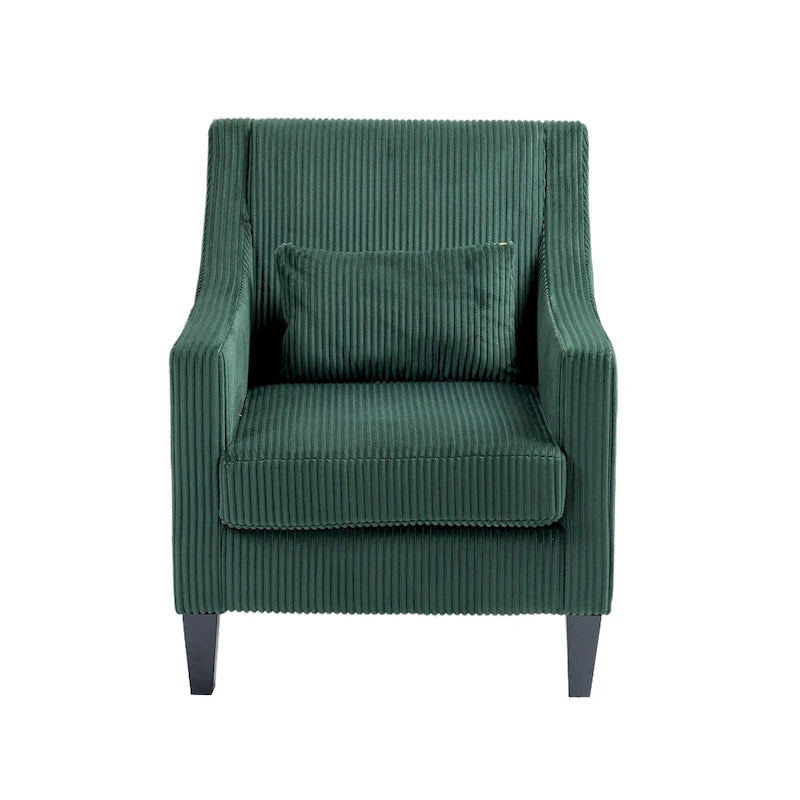 Fauteuil Emerald Modern 26.8 avec pieds en bois d'hévéa