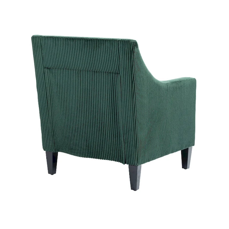 Fauteuil Emerald Modern 26.8 avec pieds en bois d'hévéa
