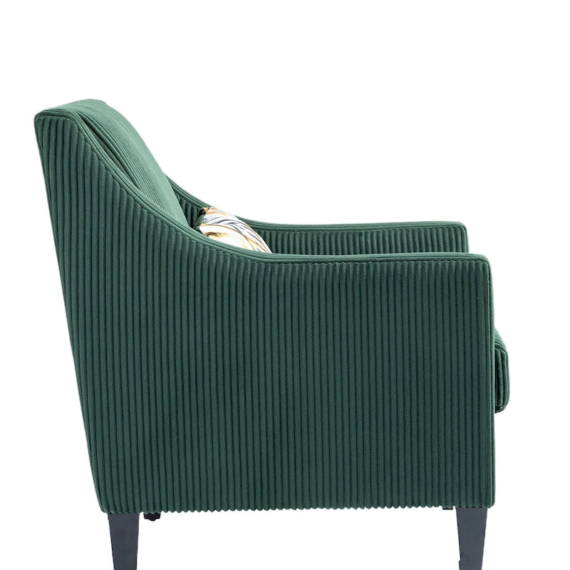 Fauteuil Emerald Modern 26.8 avec pieds en bois d'hévéa