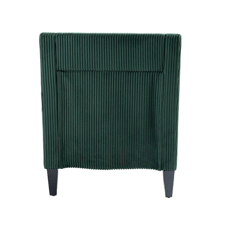 Fauteuil Emerald Modern 26.8 avec pieds en bois d'hévéa