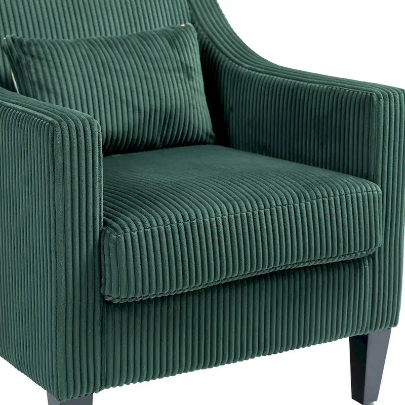 Fauteuil Emerald Modern 26.8 avec pieds en bois d'hévéa