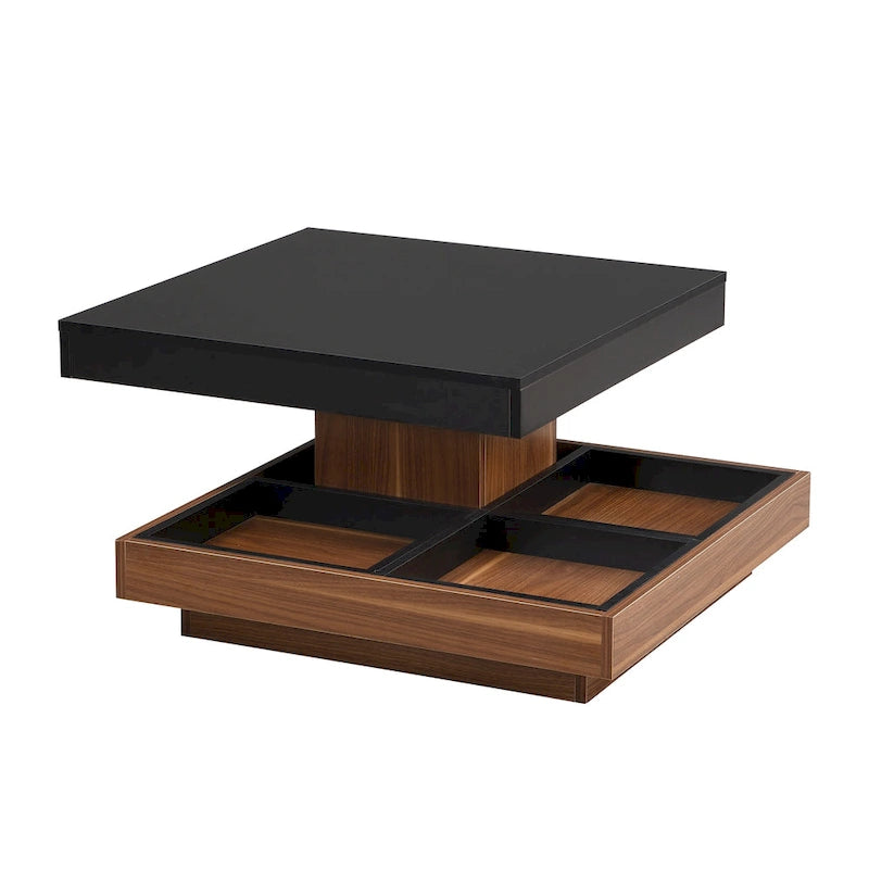 Table basse rotative carrée moderne