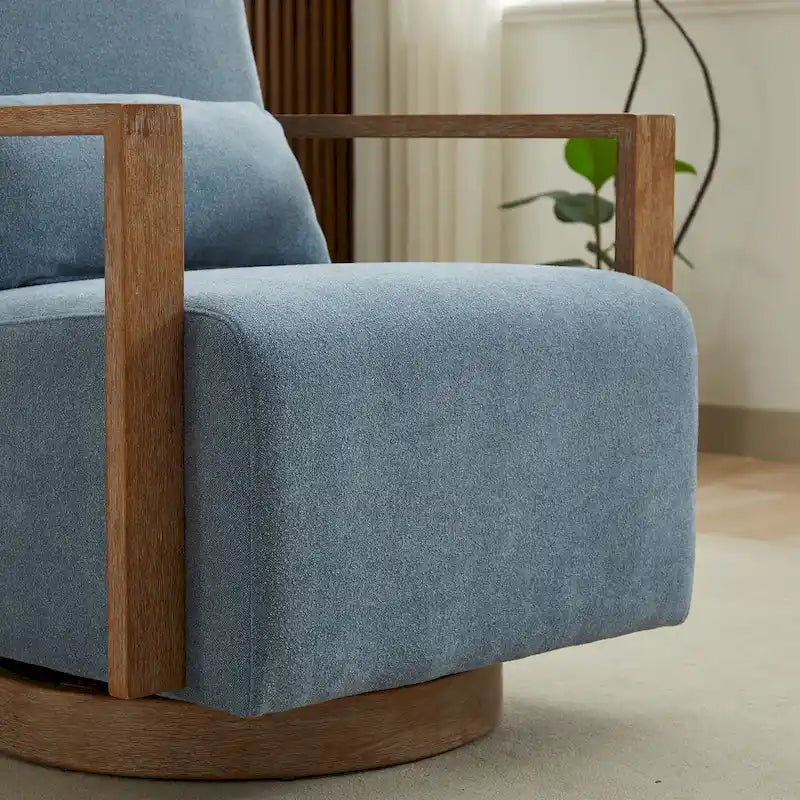Fauteuil pivotant à 360° en mélange de lin 30,31