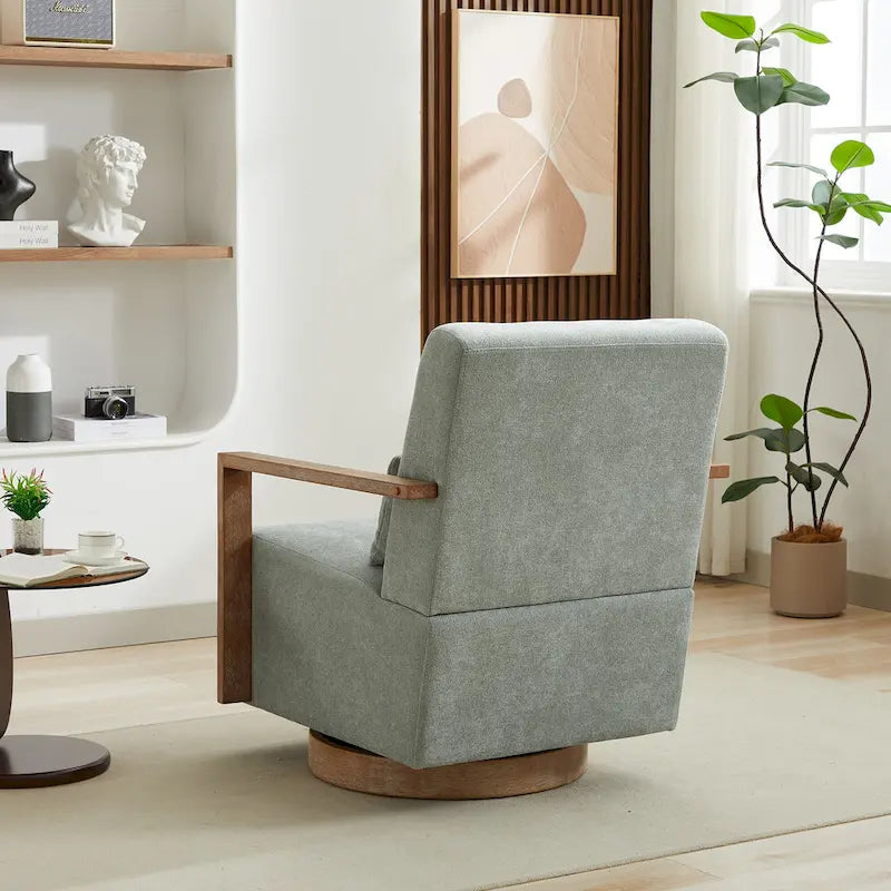Fauteuil pivotant à 360° en mélange de lin 30,31