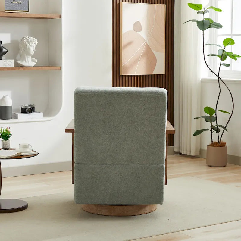 Fauteuil pivotant à 360° en mélange de lin 30,31