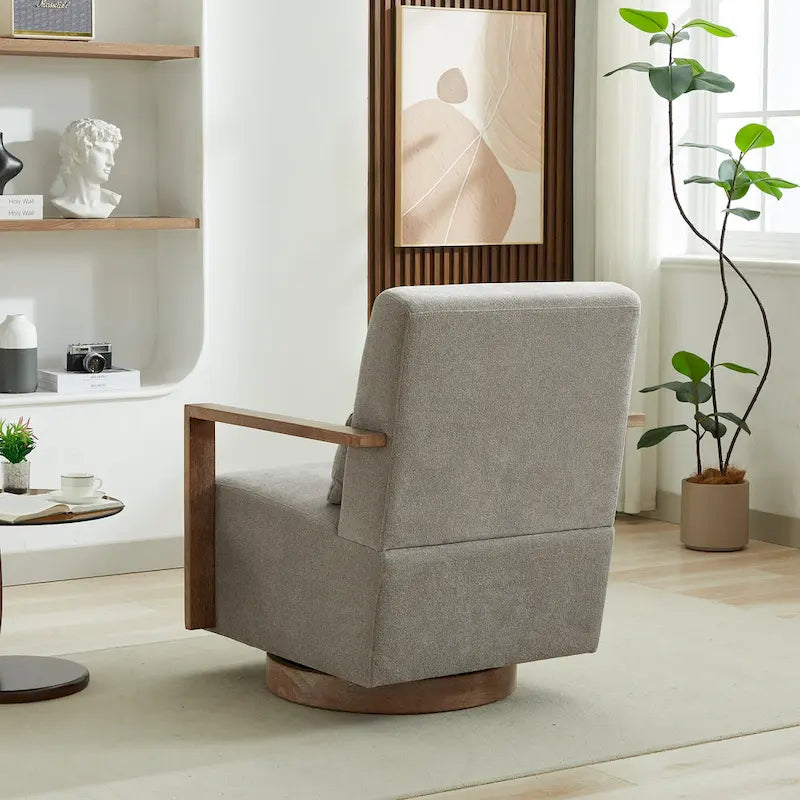 Fauteuil pivotant à 360° en mélange de lin 30,31