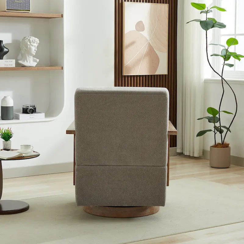Fauteuil pivotant à 360° en mélange de lin 30,31