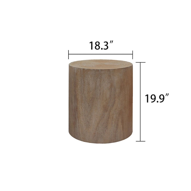 Ensemble de 3 tables basses rustiques en bois avec motifs distincts de cernes d'arbre - Parfait pour le salon