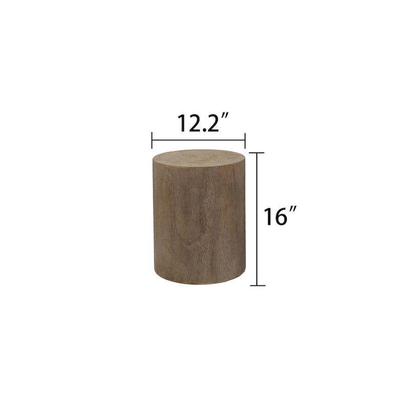 Ensemble de 3 tables basses rustiques en bois avec motifs distincts de cernes d'arbre - Parfait pour le salon