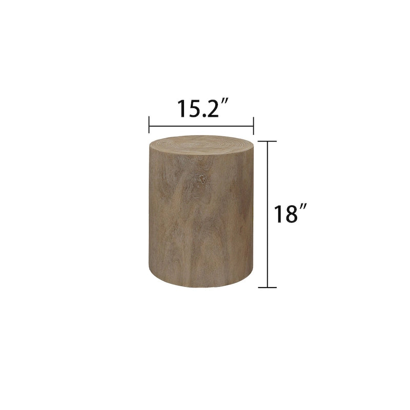 Ensemble de 3 tables basses rustiques en bois avec motifs distincts de cernes d'arbre - Parfait pour le salon