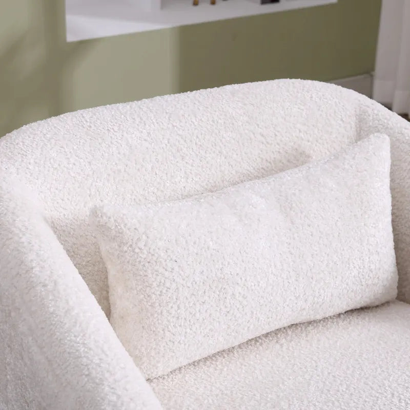Fauteuil pivotant, Fauteuil rond confortable pour le salon, Fauteuil pivotant à 360 degrés