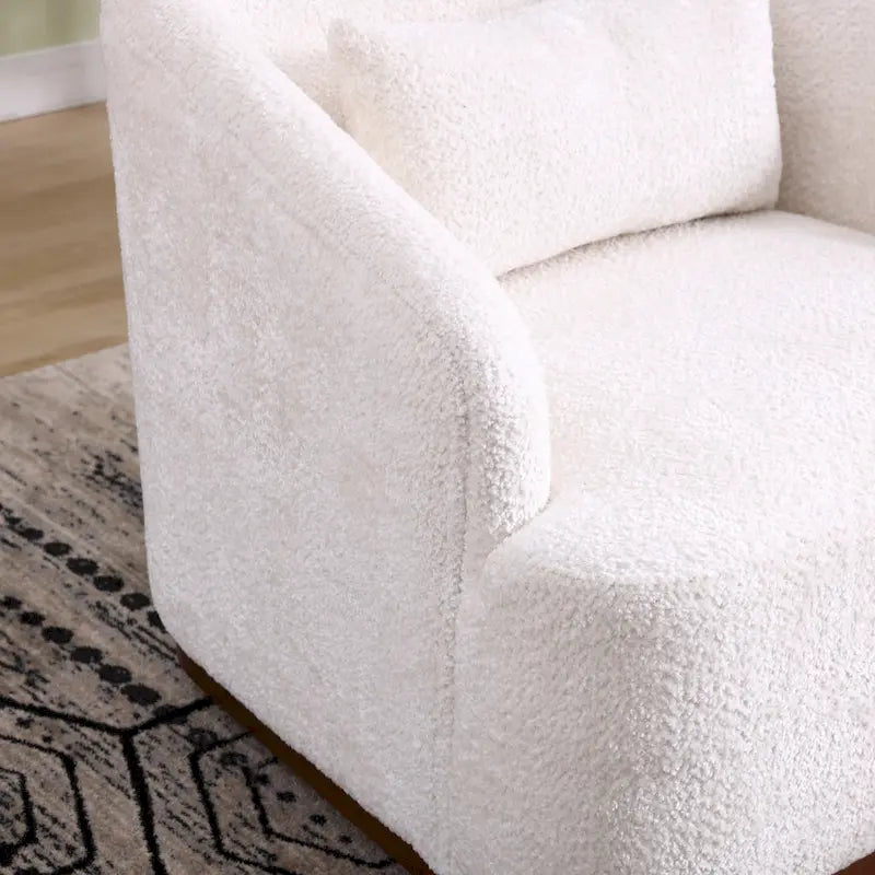Fauteuil pivotant, Fauteuil rond confortable pour le salon, Fauteuil pivotant à 360 degrés