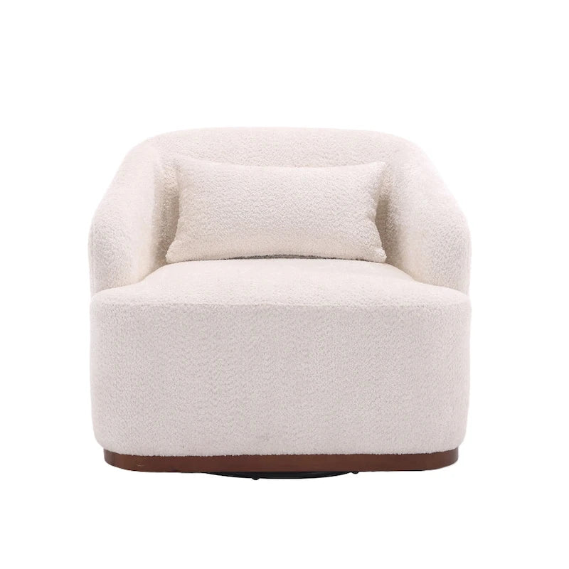 Fauteuil pivotant, Fauteuil rond confortable pour le salon, Fauteuil pivotant à 360 degrés