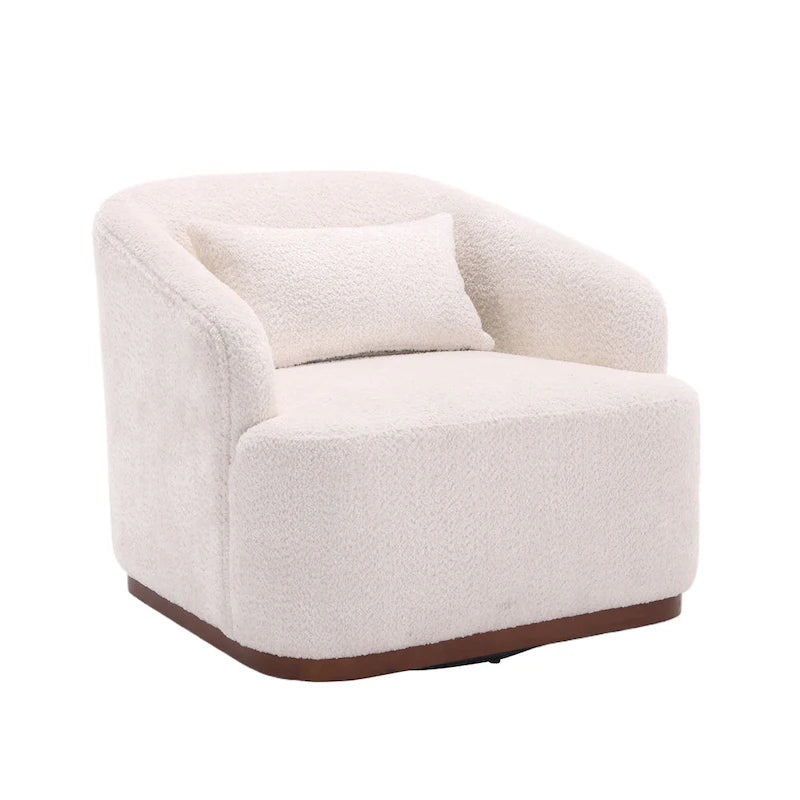 Fauteuil pivotant, Fauteuil rond confortable pour le salon, Fauteuil pivotant à 360 degrés
