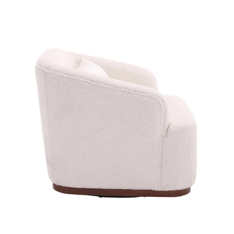 Fauteuil pivotant, Fauteuil rond confortable pour le salon, Fauteuil pivotant à 360 degrés