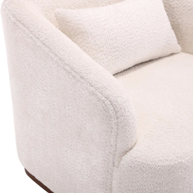 Fauteuil pivotant, Fauteuil rond confortable pour le salon, Fauteuil pivotant à 360 degrés