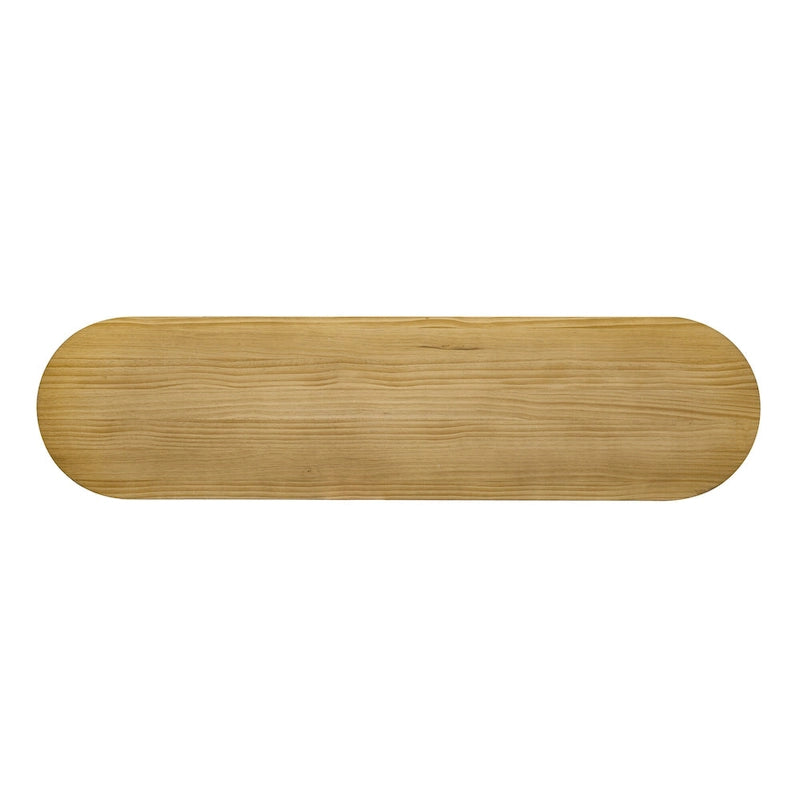 Console incurvée avec un motif à rayures verticales unique, adaptée au salon, au bureau et à l'entrée.