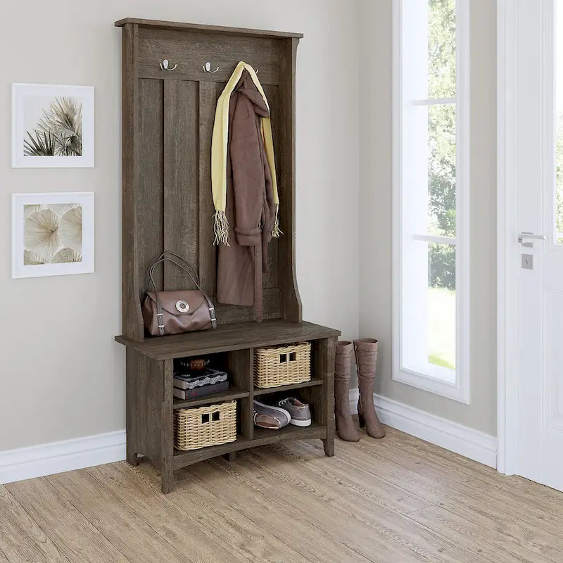 Meuble d'entrée Salinas avec banc de rangement à chaussures par Bush Furniture