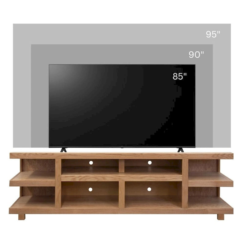Meuble TV Bridgevine Home Laurel Canyon 85 pouces pour téléviseurs jusqu'à 95 pouces, aucun assemblage requis