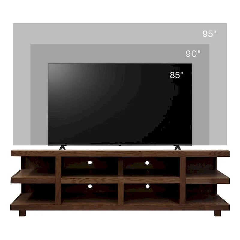 Meuble TV Bridgevine Home Laurel Canyon 85 pouces pour téléviseurs jusqu'à 95 pouces, aucun assemblage requis