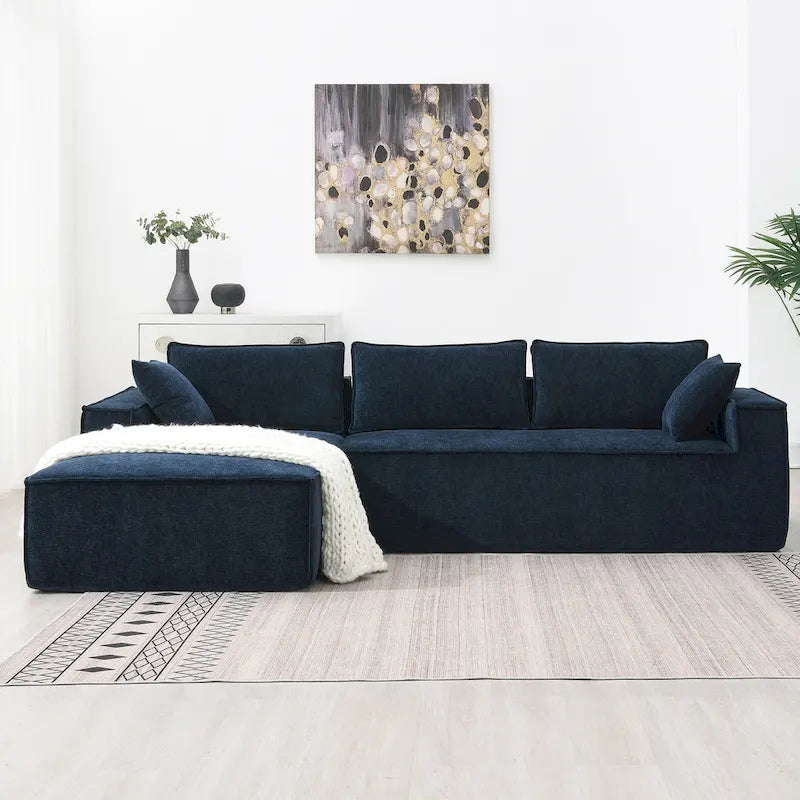 Canapé d'angle 2 places Zab Chenille de GDFStudio