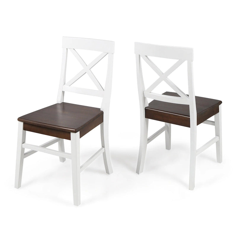 Chaises de salle à manger Acacia Anele Farmhouse (lot de 2) par GDFStudio