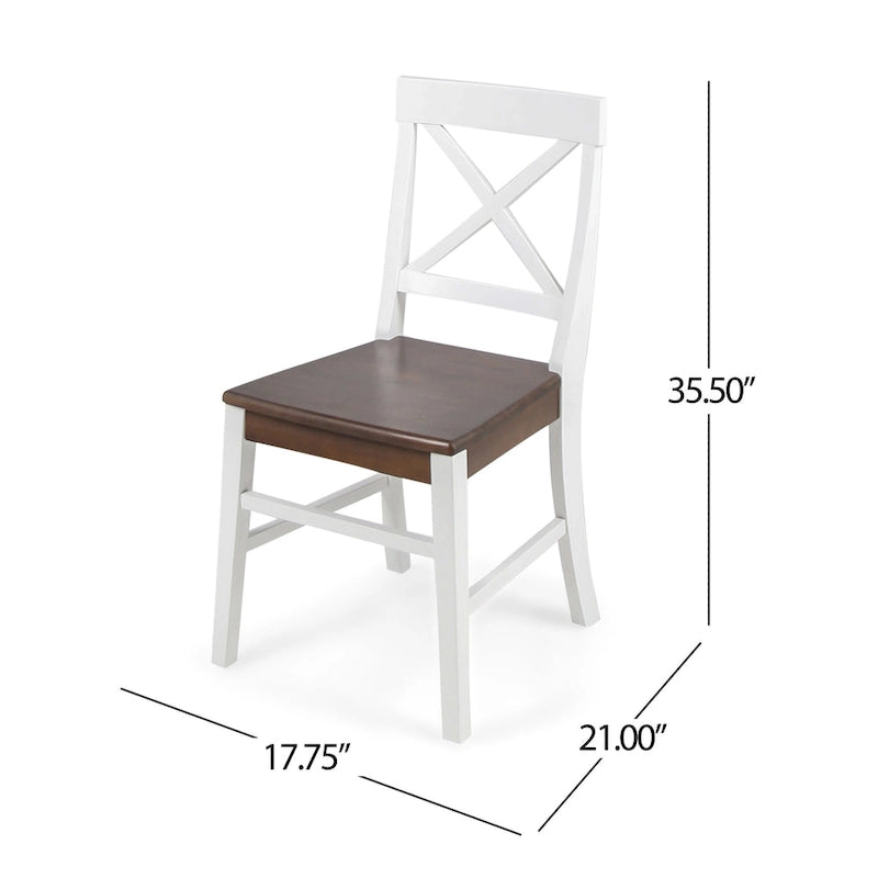 Chaises de salle à manger Acacia Anele Farmhouse (lot de 2) par GDFStudio