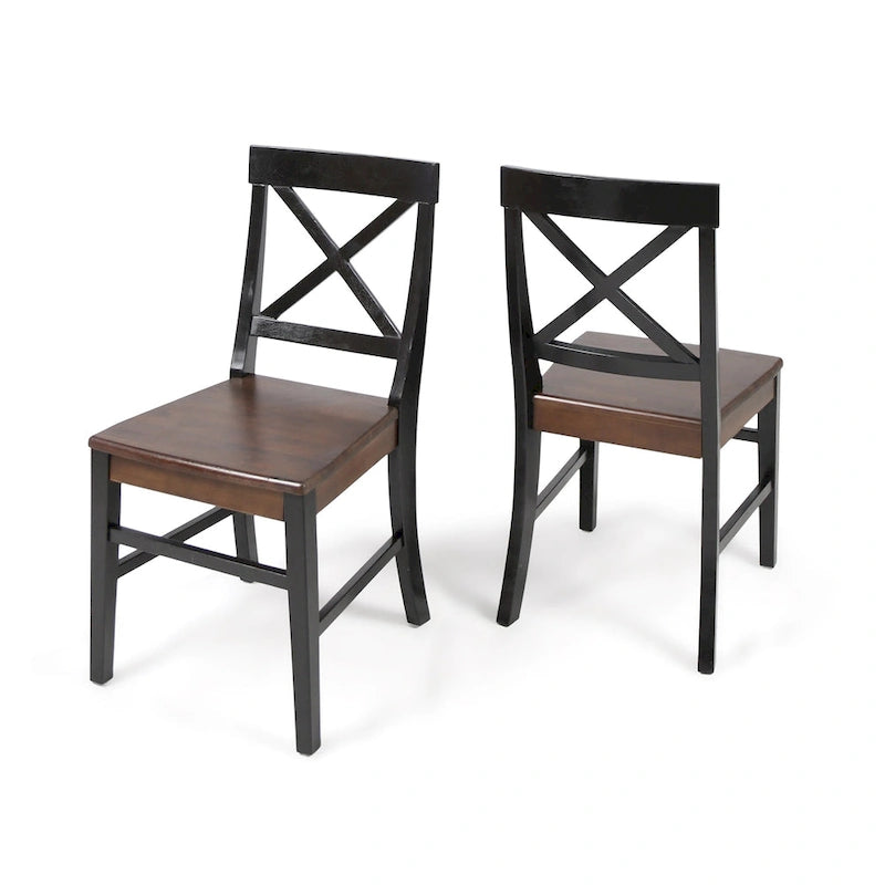 Chaises de salle à manger Acacia Anele Farmhouse (lot de 2) par GDFStudio