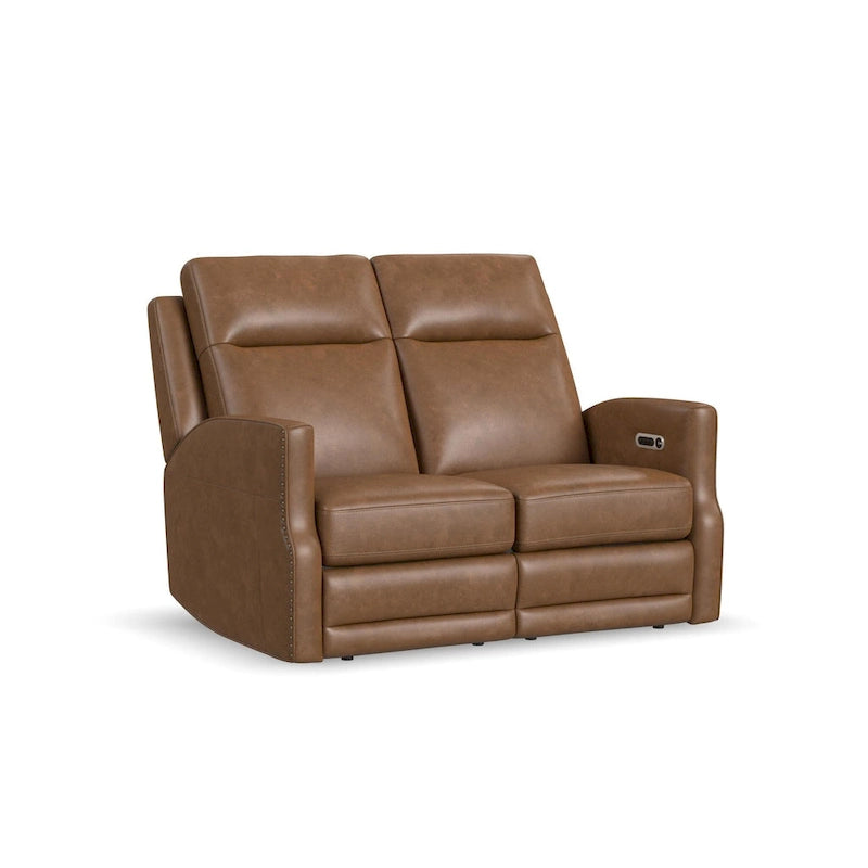 Causeuse inclinable électrique Maxwellton Cedar avec appuie-tête et support lombaire motorisés Flexsteel - 56 x 42 x 39