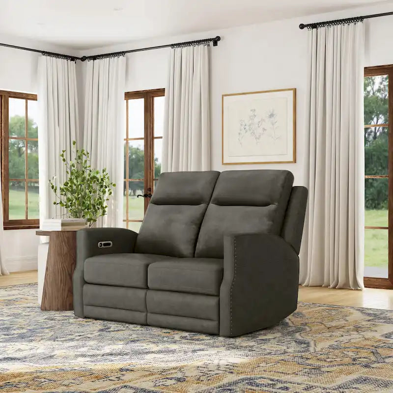 Causeuse inclinable électrique Maxwellton Cedar avec appuie-tête et support lombaire motorisés Flexsteel - 56 x 42 x 39