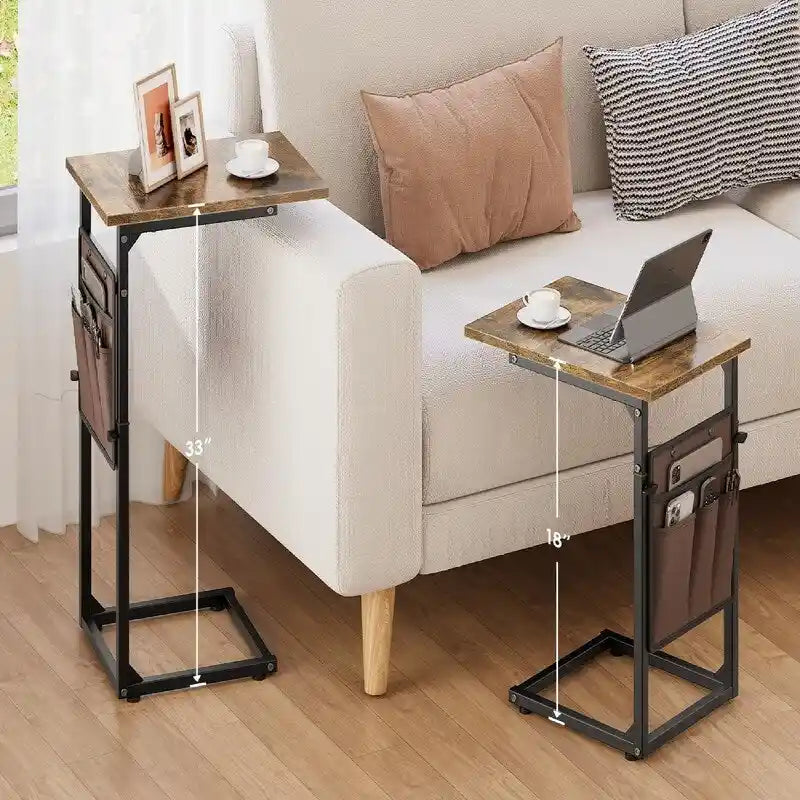 Table d'appoint en C - 16P x 12L x 33H