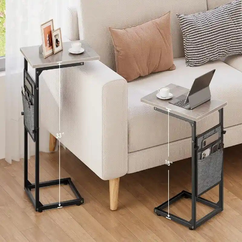 Table d'appoint en C - 16P x 12L x 33H