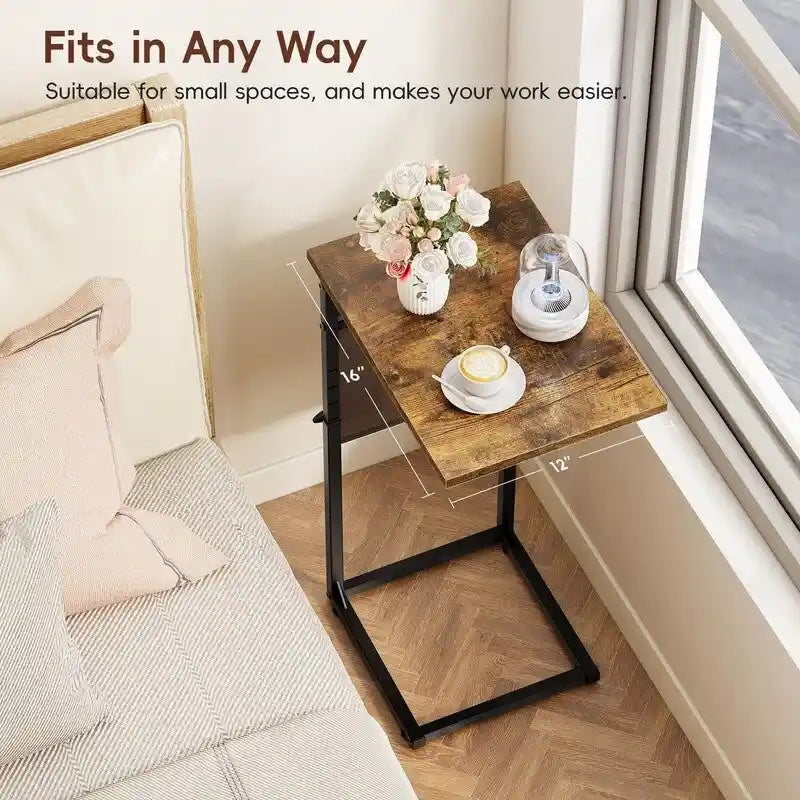 Table d'appoint en C - 16P x 12L x 33H