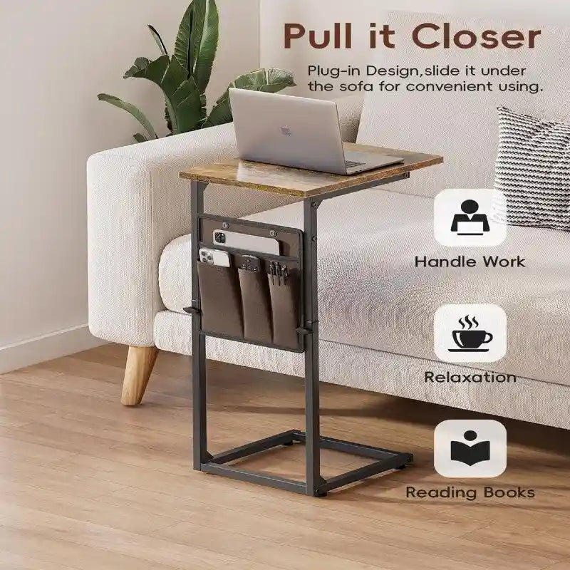 Table d'appoint en C - 16P x 12L x 33H