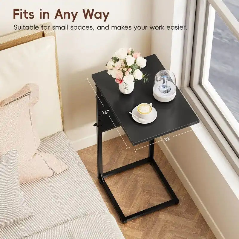 Table d'appoint en C - 16P x 12L x 33H