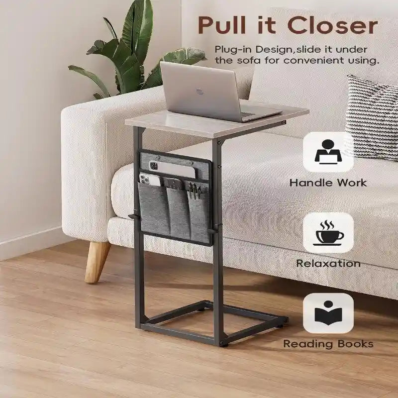 Table d'appoint en C - 16P x 12L x 33H