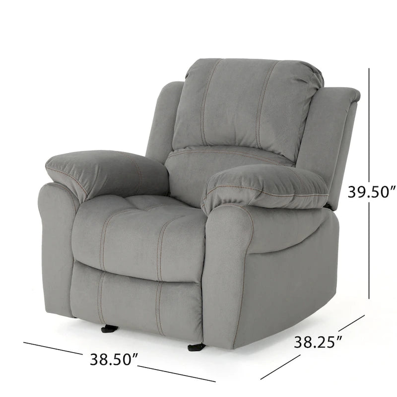 Fauteuil inclinable manuel Roomfitters, fauteuil relaxant pour le salon ou la chambre, gris