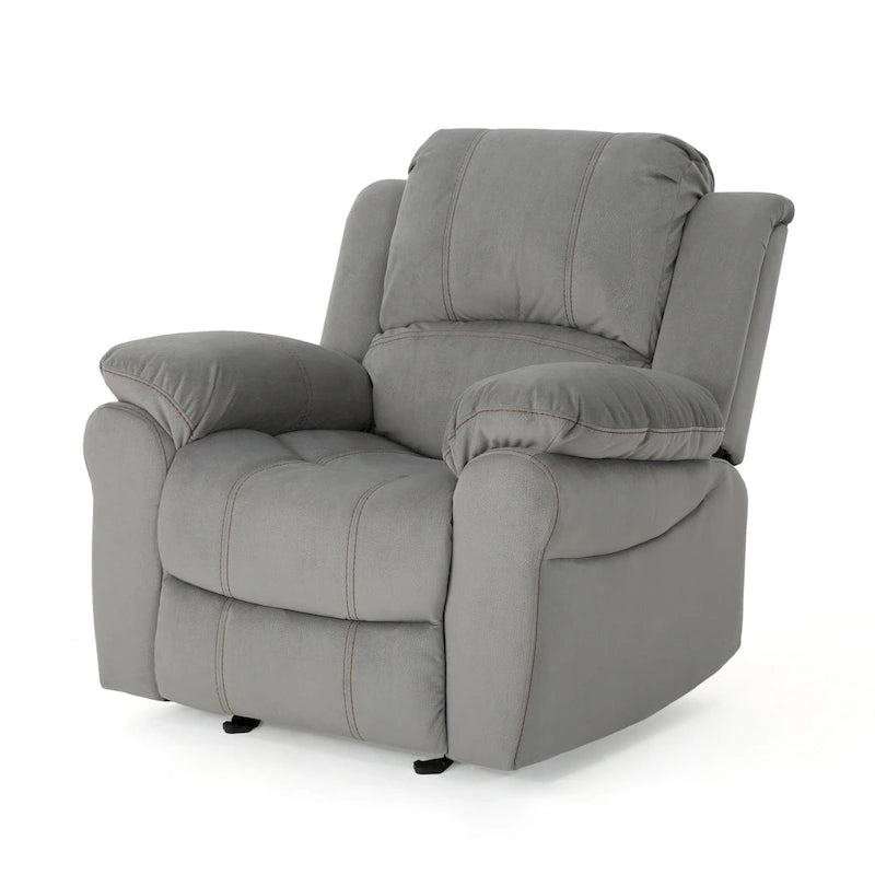 Fauteuil inclinable manuel Roomfitters, fauteuil relaxant pour le salon ou la chambre, gris