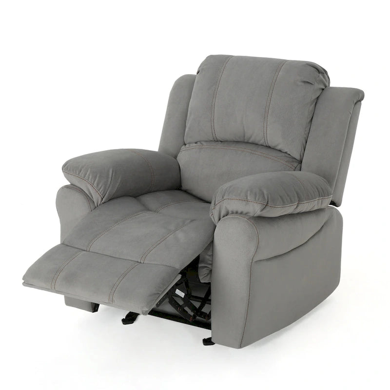 Fauteuil inclinable manuel Roomfitters, fauteuil relaxant pour le salon ou la chambre, gris