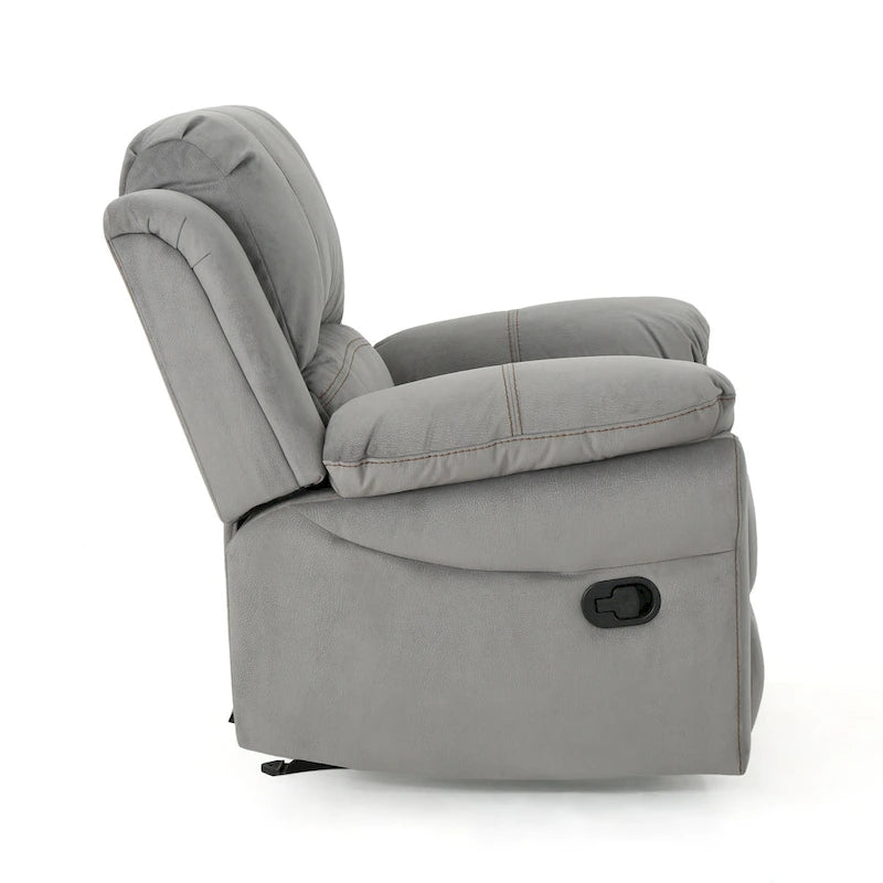 Fauteuil inclinable manuel Roomfitters, fauteuil relaxant pour le salon ou la chambre, gris