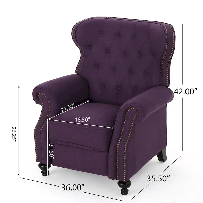 Fauteuil inclinable Roomfitters avec accoudoirs roulés, accentué, profitez d'un confort cocooning