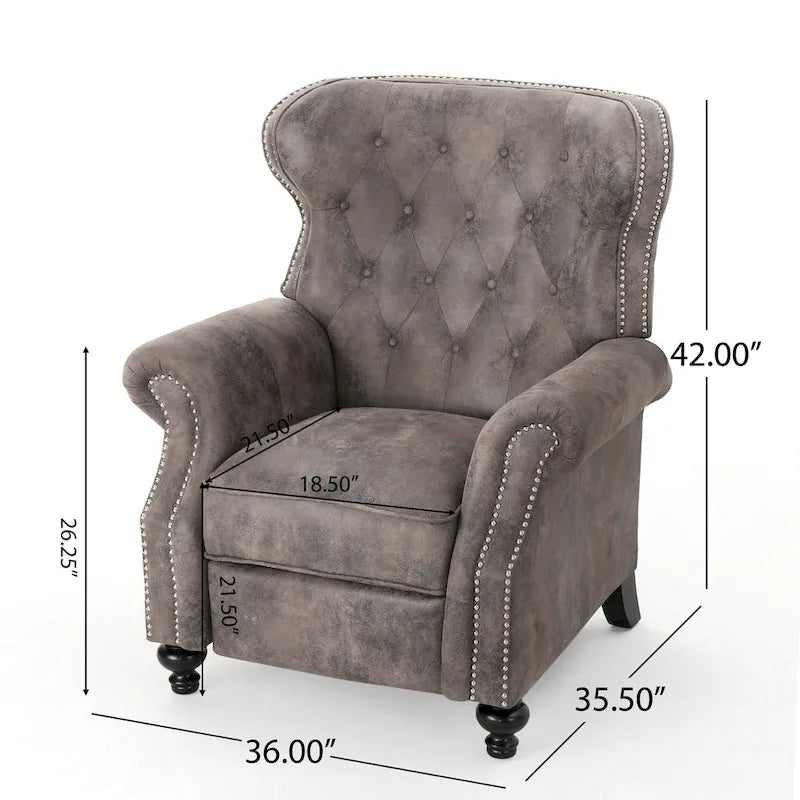 Fauteuil inclinable Roomfitters avec accoudoirs roulés, accentué, profitez d'un confort cocooning