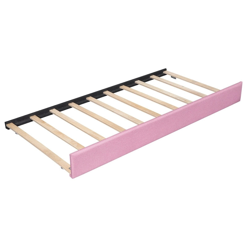 Lit plateforme en bois massif XL avec lit gigogne XL, cadre en pin