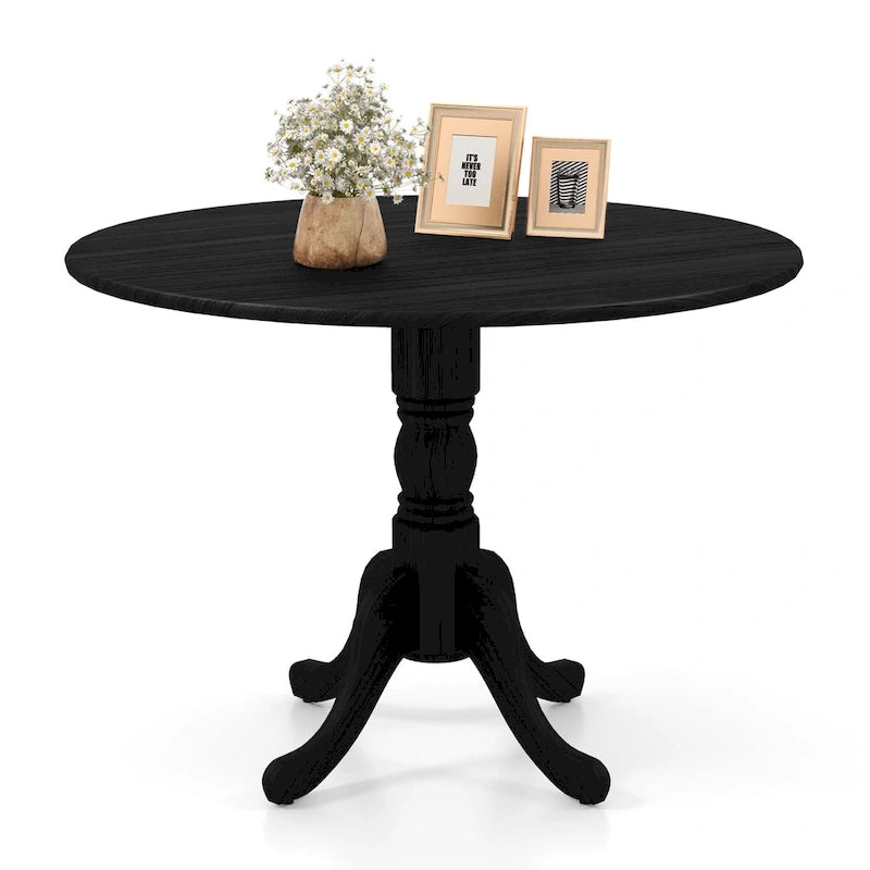 Costway Table de salle à manger rustique Table de salle à manger en bois avec plateau rond et - Voir détails