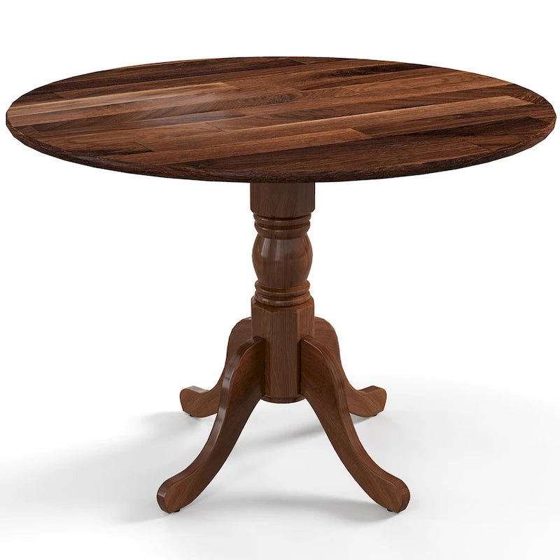Costway Table de salle à manger rustique Table de salle à manger en bois avec plateau rond et - Voir détails